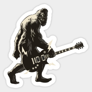 Bigfoot loves rock and roll Sticker